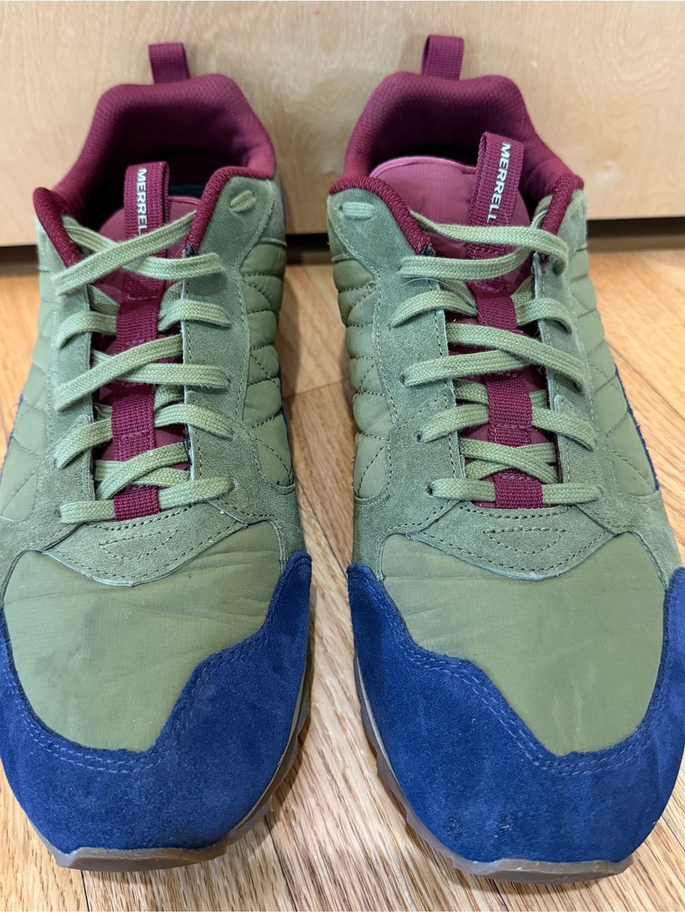 Merrell Men's Olive, Burgundy & Navy Low-Top Sneakers - Picture 2 of 6